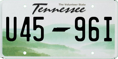 TN license plate U4596I