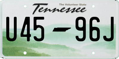 TN license plate U4596J