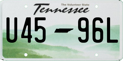 TN license plate U4596L
