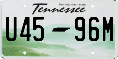 TN license plate U4596M