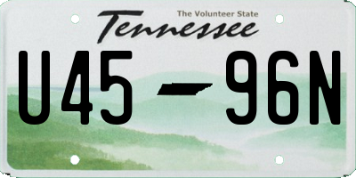 TN license plate U4596N