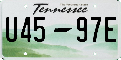 TN license plate U4597E