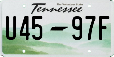 TN license plate U4597F