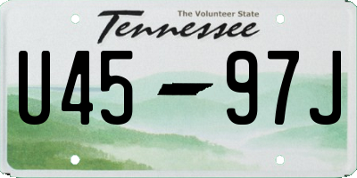 TN license plate U4597J