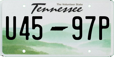 TN license plate U4597P