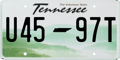 TN license plate U4597T