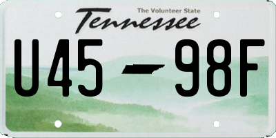 TN license plate U4598F