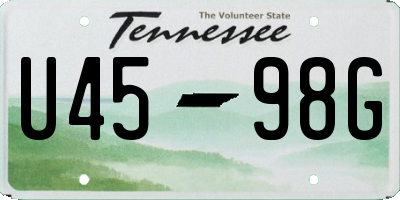 TN license plate U4598G
