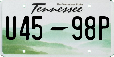 TN license plate U4598P