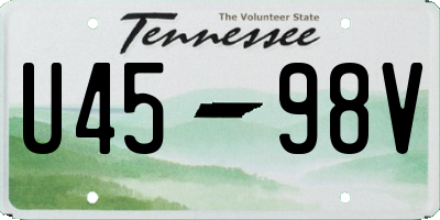 TN license plate U4598V