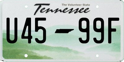 TN license plate U4599F