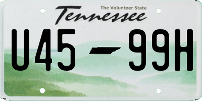 TN license plate U4599H