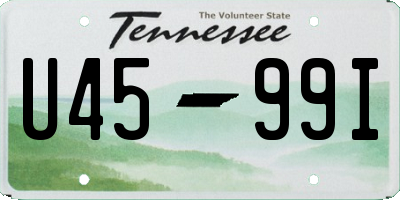 TN license plate U4599I