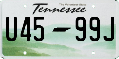 TN license plate U4599J