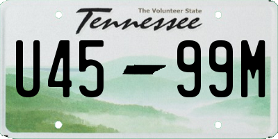 TN license plate U4599M