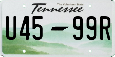 TN license plate U4599R