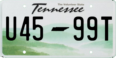 TN license plate U4599T