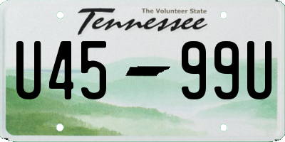 TN license plate U4599U