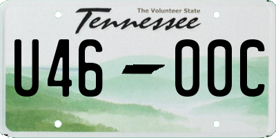 TN license plate U4600C