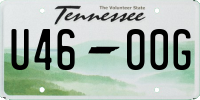 TN license plate U4600G