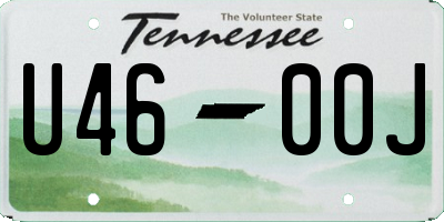 TN license plate U4600J