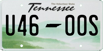 TN license plate U4600S