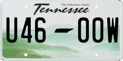 TN license plate U4600W