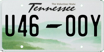 TN license plate U4600Y