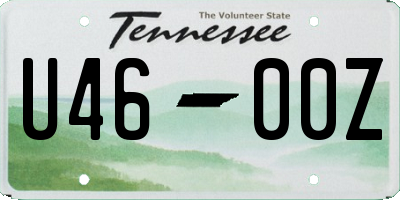 TN license plate U4600Z