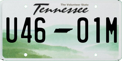 TN license plate U4601M