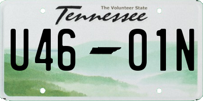 TN license plate U4601N