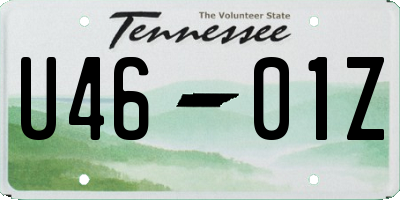 TN license plate U4601Z