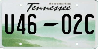 TN license plate U4602C