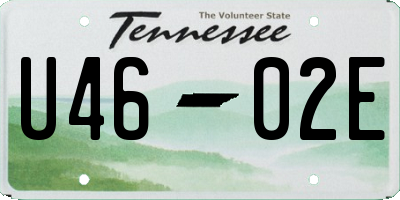 TN license plate U4602E