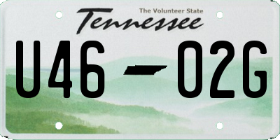 TN license plate U4602G
