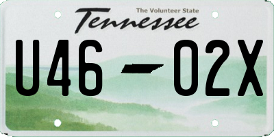 TN license plate U4602X