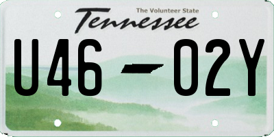 TN license plate U4602Y