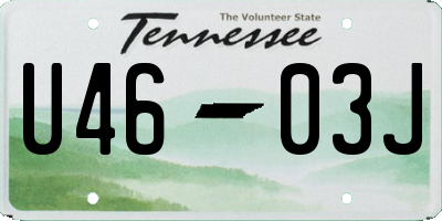 TN license plate U4603J