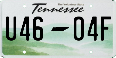 TN license plate U4604F