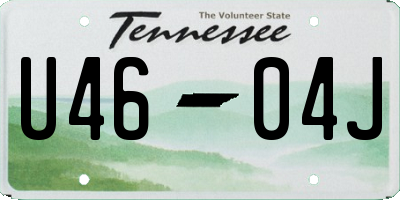 TN license plate U4604J