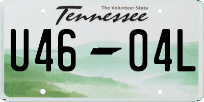 TN license plate U4604L