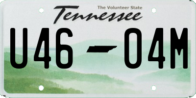 TN license plate U4604M