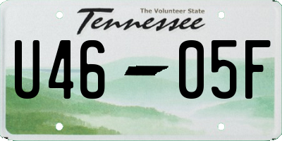 TN license plate U4605F