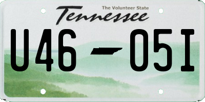 TN license plate U4605I