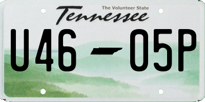TN license plate U4605P