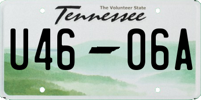TN license plate U4606A