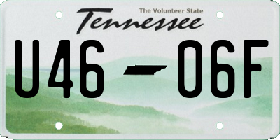 TN license plate U4606F