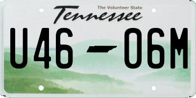 TN license plate U4606M