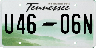 TN license plate U4606N