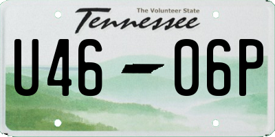 TN license plate U4606P